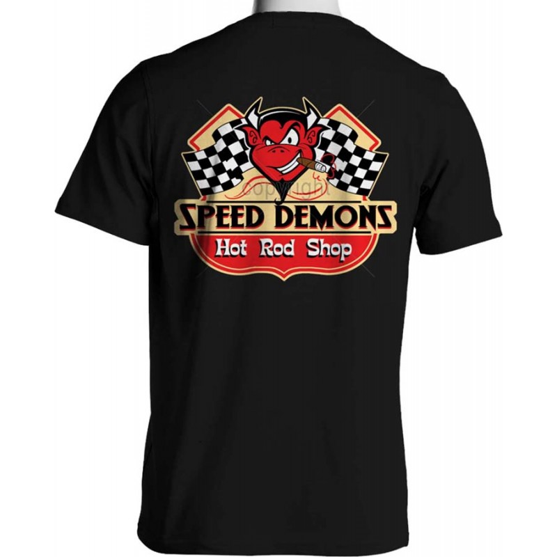 Speed Demon's Hot Rod Shop Red Devil Sleeveless T Shirt 